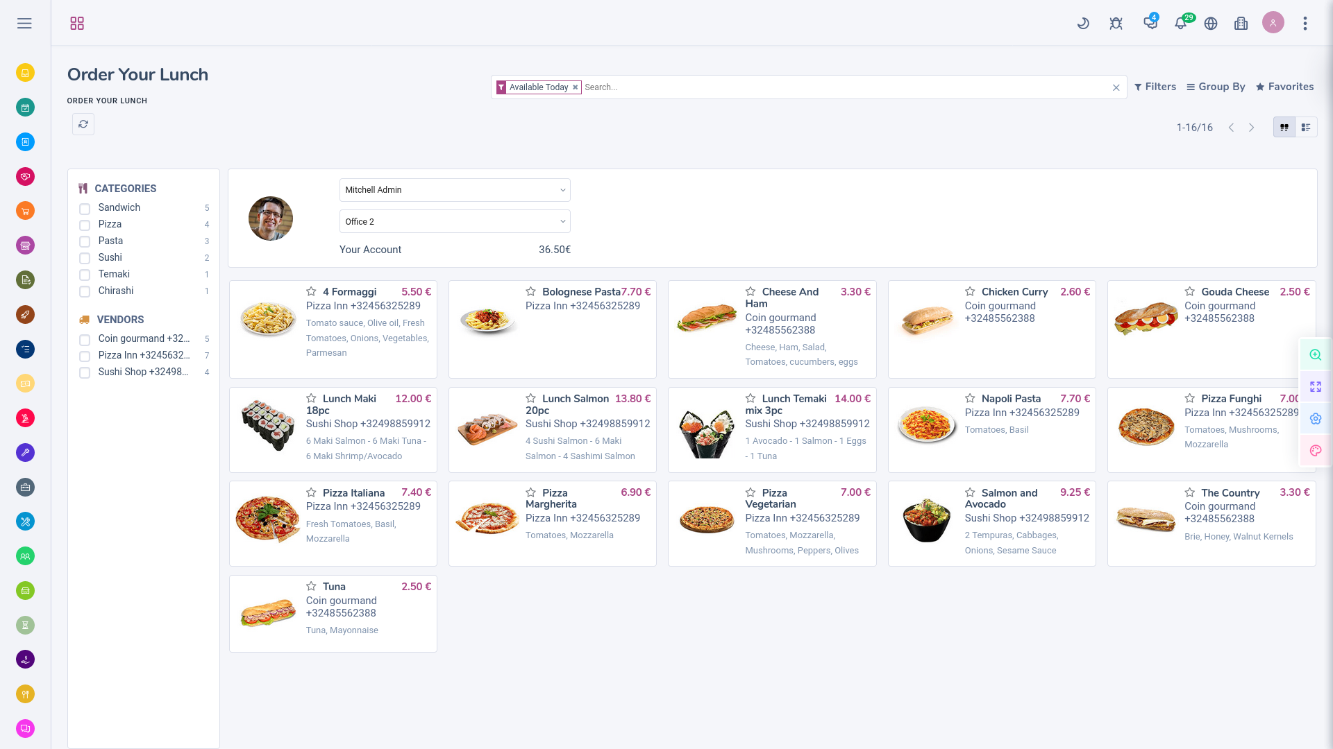 Extra View •  Lunch (Kanban View)